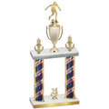 Double Flag USA Year Soccer Trophy