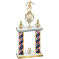Double Flag USA Year Soccer Trophy