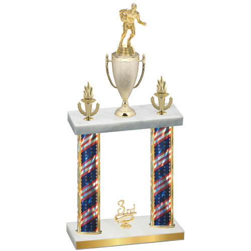 Double Flag USA Third Place Rugby Trophy