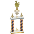 Double Flag USA Third Place Rugby Trophy
