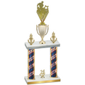 Double Flag USA Year Rugby Trophy