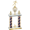 Double Flag USA Second Place Running Trophy
