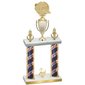 Double Flag USA Second Place Running Trophy