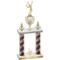 Double Flag USA Third Place Tennis Trophy