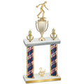 Double Flag USA Second Place Bowling Trophy