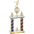 Double Flag USA Year Bowling Trophy