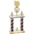 Double Flag USA Year Bowling Trophy