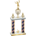 Double Flag USA First Place Volleyball Trophy