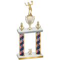 Double Flag USA Year Volleyball Trophy