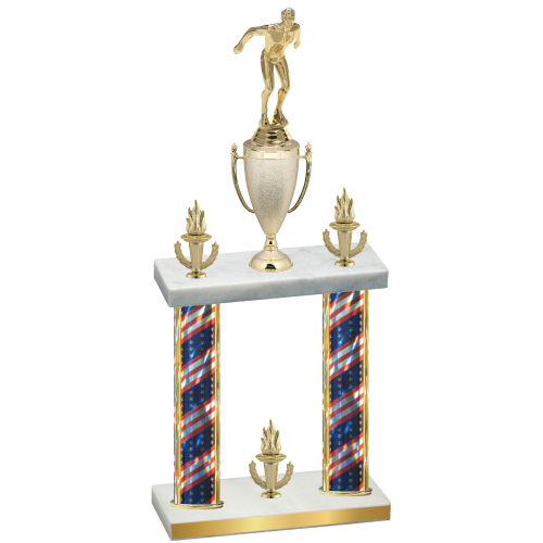 Double Flag USA Victory Swimming Trophy