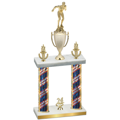 Double Flag USA Year Swimming Trophy