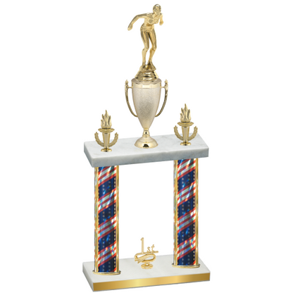 Double Flag USA First Place Tennis Trophy