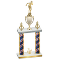 Double Flag USA Third Place Tennis Trophy