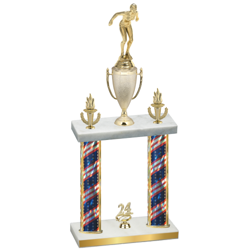 Double Flag USA Year Tennis Trophy