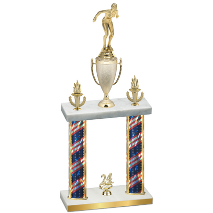 Double Flag USA Year Tennis Trophy