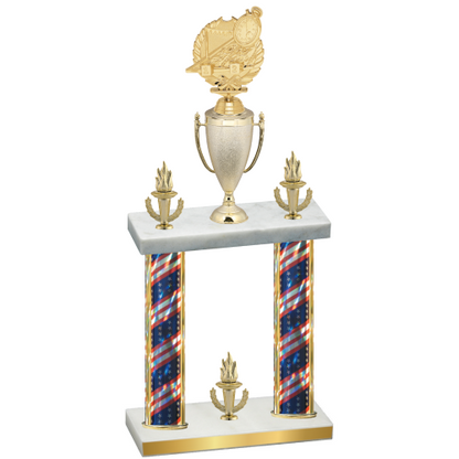 Double Flag USA Victory Swimming Trophy