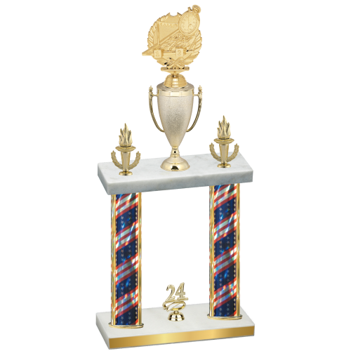 Double Flag USA Year Swimming Trophy