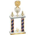 Double Flag USA Second Place Cheerleading Trophy