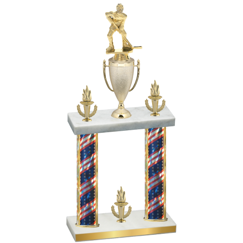 Double Flag USA Victory Hockey Trophy