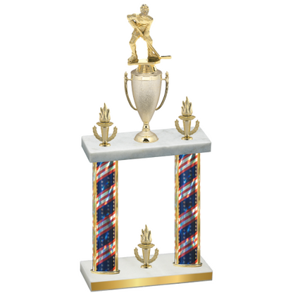 Double Flag USA Victory Hockey Trophy