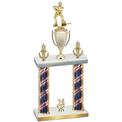 Double Flag USA Year Hockey Trophy