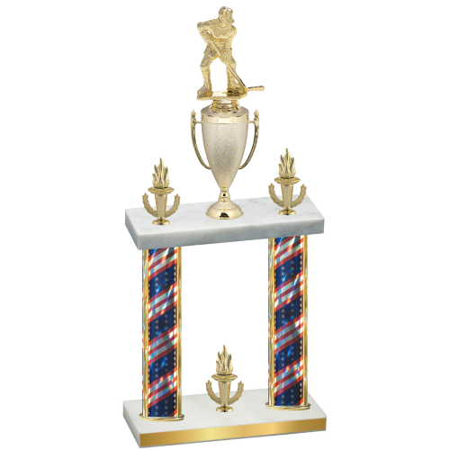 Double Flag USA Victory Hockey Trophy
