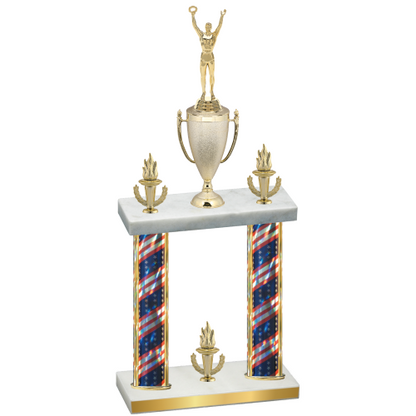 Double Flag USA Victory Victory Trophy