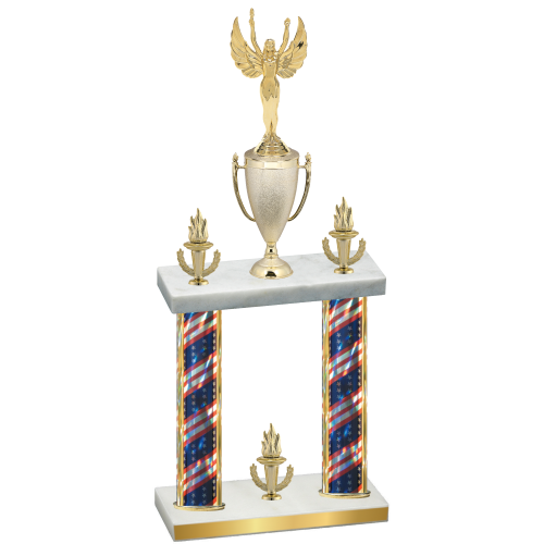 Double Flag USA Victory Victory Trophy