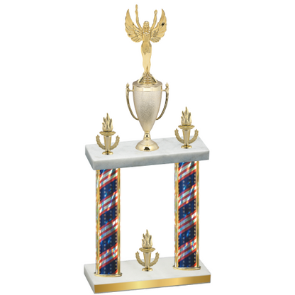 Double Flag USA Victory Victory Trophy