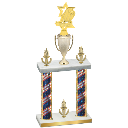 Double Flag USA Victory Pickleball Trophy