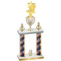 Double Flag USA Year Pickleball Trophy