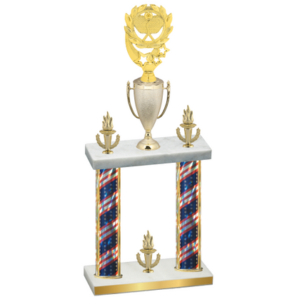 Double Flag USA Victory Pickleball Trophy