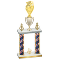 Double Flag USA Fourth Place Pickleball Trophy