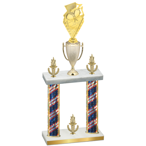 Double Flag USA Victory Pickleball Trophy
