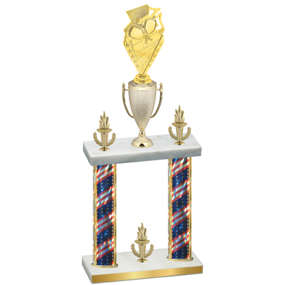 Double Flag USA Victory Pickleball Trophy