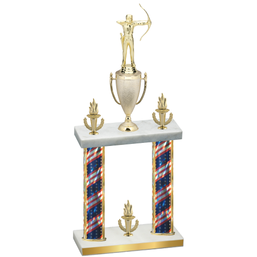 Double Flag USA Victory Archery Trophy