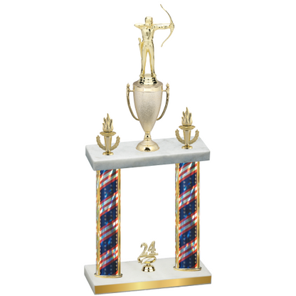 Double Flag USA Year Archery Trophy