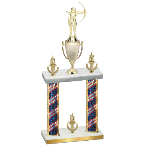 Double Flag USA Victory Archery Trophy