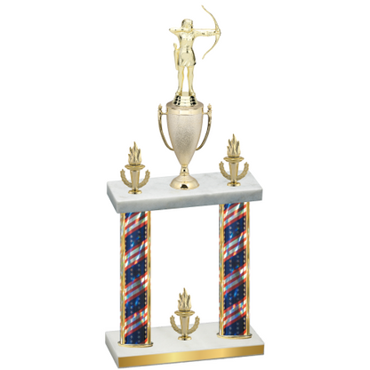 Double Flag USA Victory Archery Trophy