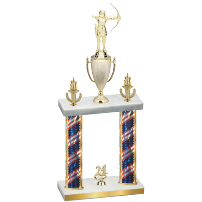 Double Flag USA Year Archery Trophy