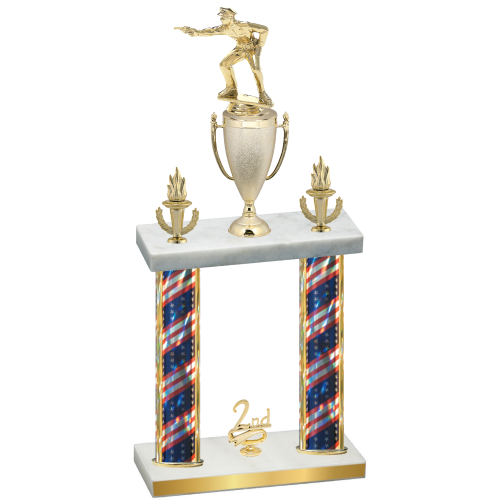 Double Flag USA Second Place Shooter Trophy