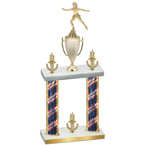 Double Flag USA Victory Skater Trophy