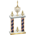 Double Flag USA Victory Chess Trophy