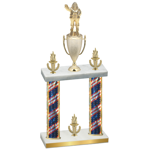 Double Flag USA Victory Holiday Trophy