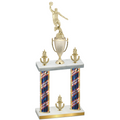 Double Flag USA Victory Basketball Trophy