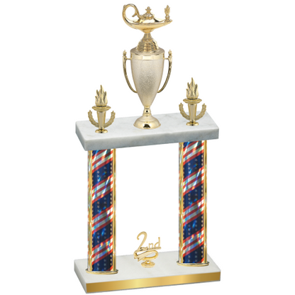 Double Flag USA Second Place Academics Trophy