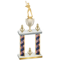 Double Flag USA Victory Softball Trophy