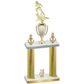 Double Gold Carbon Fiber Year Football Trophy