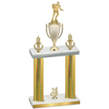 Double Gold Carbon Fiber Year Rugby Trophy