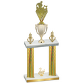 Double Gold Carbon Fiber Second Place Rugby Trophy